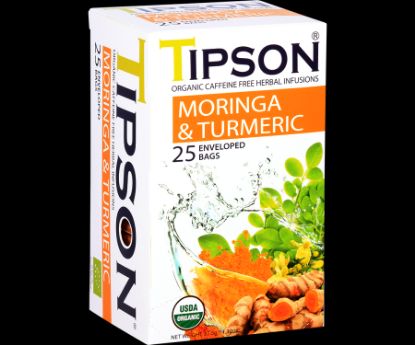 Picture of TIPSON ORGANIC MORINGA &TURMERIC 25 TEA BAG
