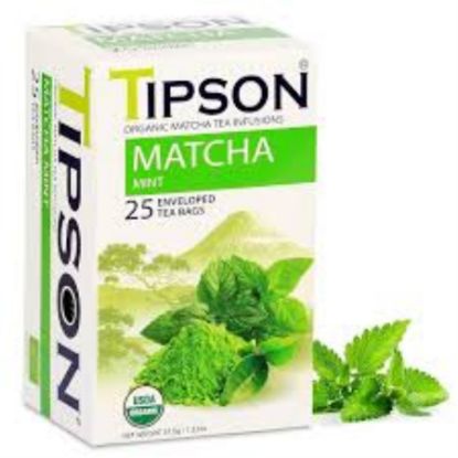 Picture of TIPSON ORGANIC MATCHA WITH MINT 25 TEA BAG