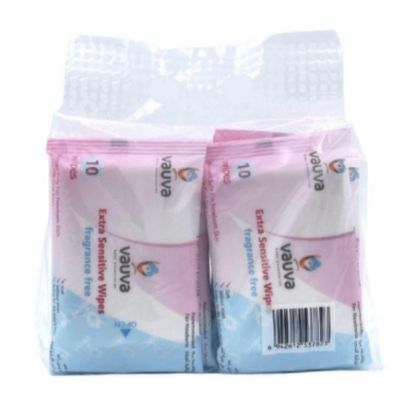 Picture of VAUVA 37/823 BABY WIPES 10'SX10 BAGS