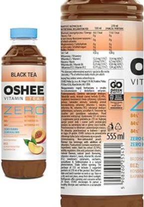 صورة اوشي شاي خالي من السكر بنكهة الخوخ 555 مل