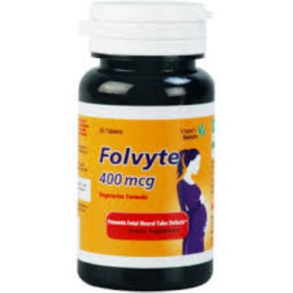 Picture of FOLVYTE FOLIC ACID 400 MCG 30 TAB
