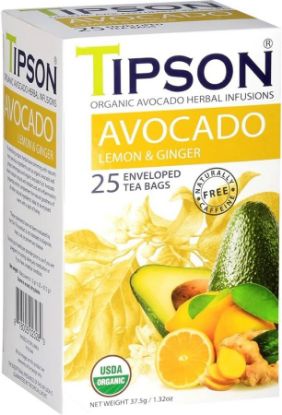 Picture of TIPSON ORGANIC AVOCADO LEMON & GINGER 25 TEA BAG