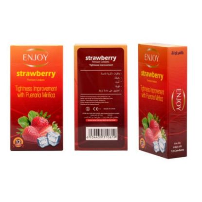 صورة انجوي واقي ذكري بنكهة الفراولة 12 حبة