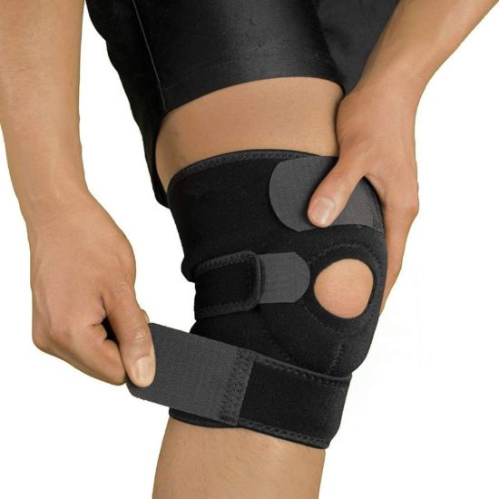 صورة ركبة رياضية بدعامة مقاس قابل للتعديل