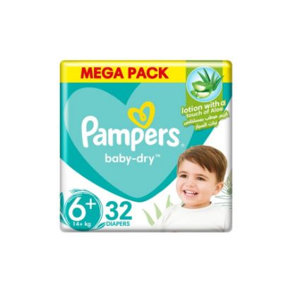 Picture of PAMPERS JUMBO NEW BABY - DRY 6+ 16+ KG 2 X 32 PCS 11501442 -