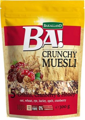 Picture of BA ! CRUNCHY MUESLI: 5 GRAINS & CRANBERRY 300G*12
