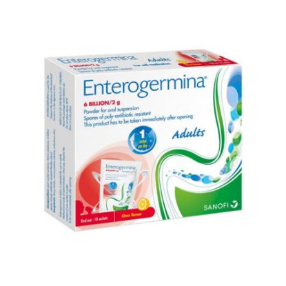 Picture of ENTEROGERMINA ORAL SUSPENSION ADULT 10 SACHETS