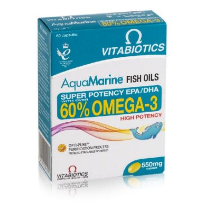 Picture of AQUAMARINE FISH OILS 60% OMEGA 3 - 550 MG