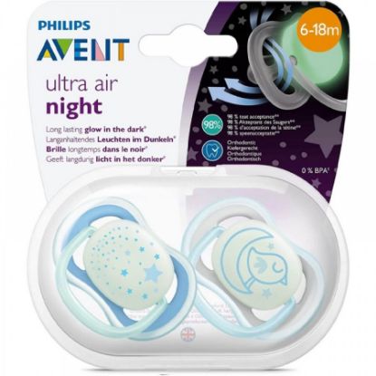 Picture of PHILIPS AVENT SOOTHER NIGHT ULTRA AIR 6-18M NT BOY 154 - 583