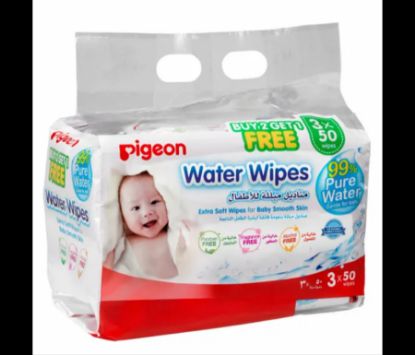 Picture of PIGEON BABY WATER WIPES 50S  2+1 FREE -0124
