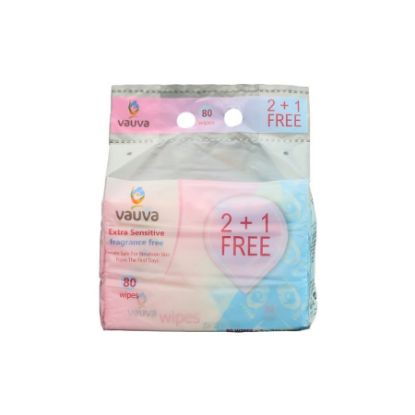 صورة فوفا مناديل مبللة للاطفال بدون عطر 80 منديل