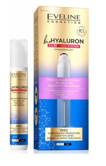 صورة Eveline Bio Hyaluron Anti Wrinkle Eye Roll On 15 Ml 741