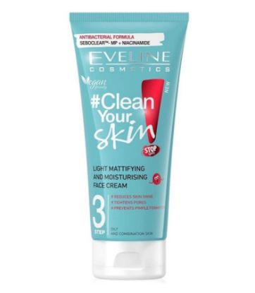 Picture of EVELINE CLEAN YOUR SKIN MATTIFYING & MOISTURISING CREAM 75ML