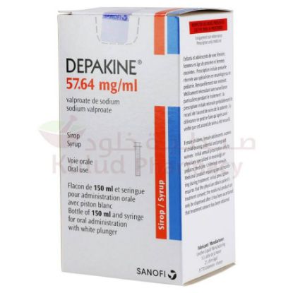 Picture of DEPAKINE 57.64 MG SYRUP 150 ML