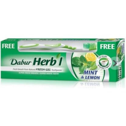 Picture of DABUR HERBAL FRESH GEL MINT&LEMON T.P 150 ML + T.B FREE 8121