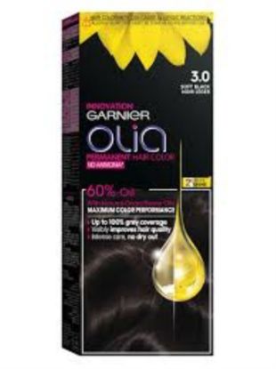 Picture of GARNIER OLIA PERMANENT HAIR COLOR 3.0 SOFT BLACK 1176