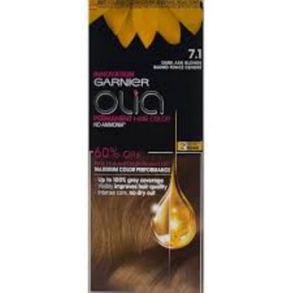 Picture of GARNIER OLIA PERMANENT HAIR COLOR 7.1 DARK ASH BLONDE 1800