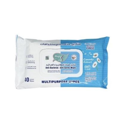 صورة مناديل مضادة للبكتريا والجراثيم 40منديل  COOL - عبوة 6حبة