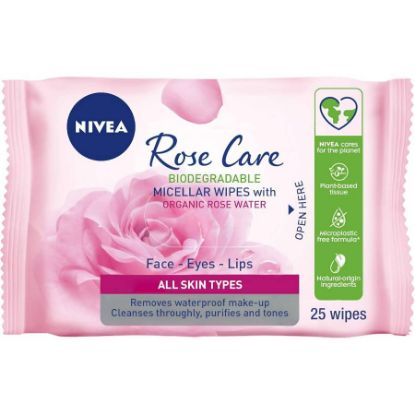 Picture of CARE LINE MICELLAR WIPES REFRESHING WITH ROSE EXTRACT - 25 W