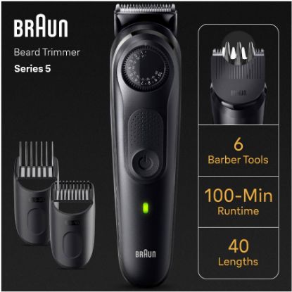 Picture of BRAUN BT5440 SERIES 5 BEARD TRIMMER WITH PRECISION WHEEL, BL