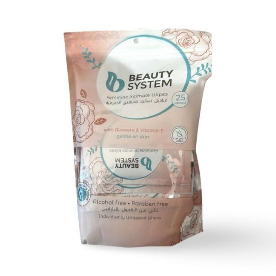 Picture of BEAUTY SYSTEM, FEMININE WIPES FOR INTIMATE AREAS, 25 WIPES