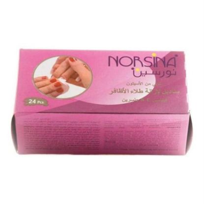 Picture of NORSINA 24 PIECES NAIL POLISH REMOVER WIPES