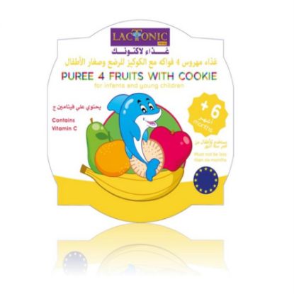 Picture of LACTONIC BABY FOOD (PUREE) 4 FRUITS WITH CEREALS 260 GM