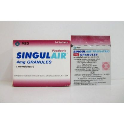 Picture of SINGULAIR PAEDIATRIC 4 MG 28 SACH GRANULES