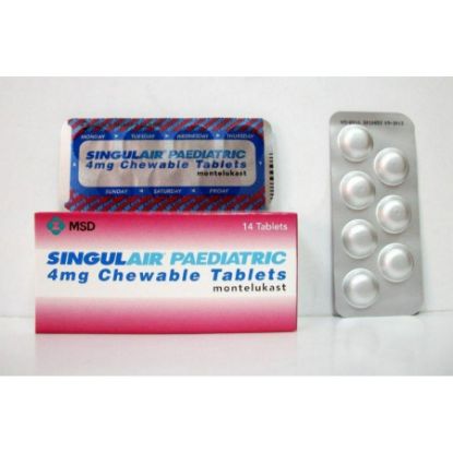 Picture of SINGULAIR PAEDIATRIC 4 MG CHEWABLE TAB