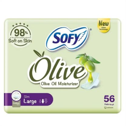 Picture of SOFY OLIVE OIL SLIM PADS LARGE 29 CM 3X56