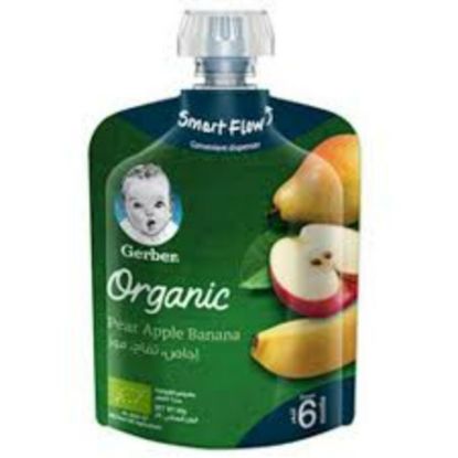 Picture of GERBER QRGANIC PEAR APPLE BANANA 7X90GXA 7419