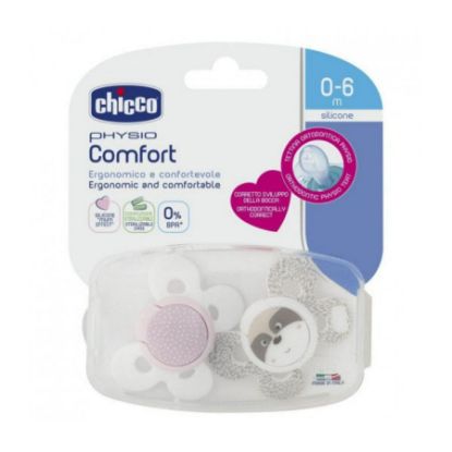 Picture of CHICCO SOOTHER PHYSIO COMFORT GIRL 0-6M 2PC 2490