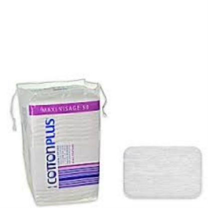 Picture of COTTON PLUS MAKE UP SQUARE PADS 50-3322 PCS MAXI VISAGE