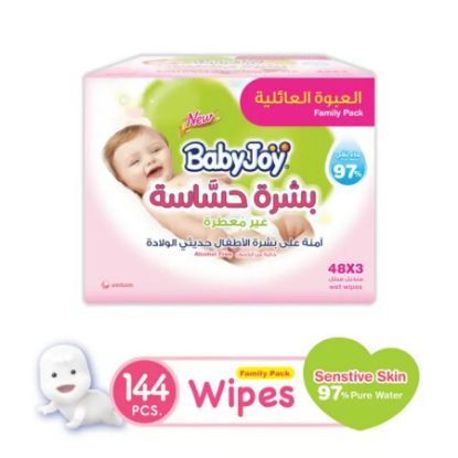 Picture of BABY JOY WIPES SENSITVE FRAG FREE 6 X ( 3 X 48 ) 4308