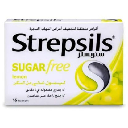 Picture of STREPSILS LEMON&HERB SUGAR FREE 16 LOZENGES