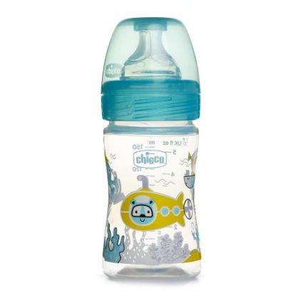 Picture of CHICCO WELL BEING PLASTIC BOTTLE 0 M+ SLOW 150 ML 70703-1069