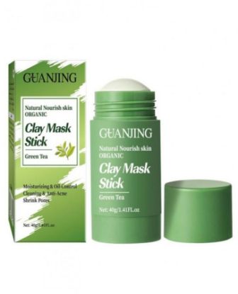 صورة قناع الطين عصا الشاي الأخضر