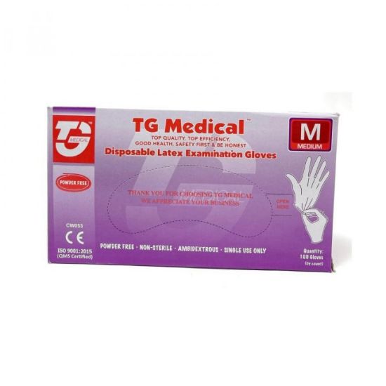 Picture of LATEX EXAMINATION 100 GLOVES MEDIUM#