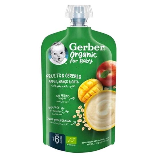 صورة Gerber BIO Porridge Apple Mango 110g +6 Months