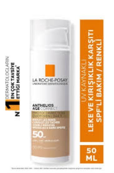 صورة لاروش بوزيه أنثيليوس ايدج كوريكت SPF 50 واقي شمس مقاوم لعلامات تقدم سن مع النياسيناميد 50 مل