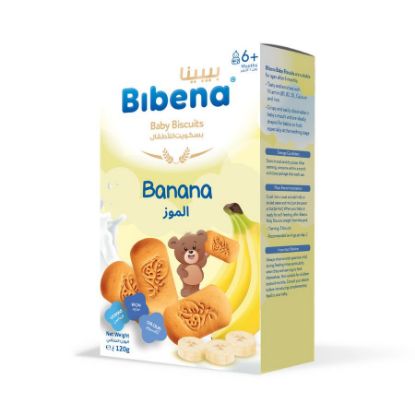 Picture of BIBENA BABY BISCUITS BANANA 6+ 120 G X 16 - 0479