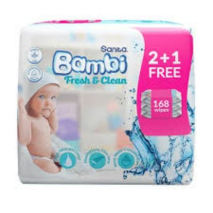 Picture of BAMBI WET WIPES ALOE&VITAMIN E 4 X 3 X 64 W113-8907