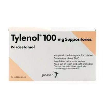 Picture of TYLENOL 100 MG 10 SUPP