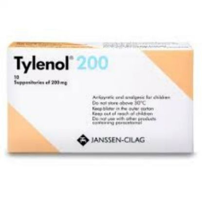 Picture of TYLENOL 200 MG 10 SUPP