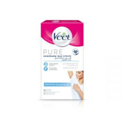 Picture of VEET PURE UNDERARM WAX STRIPS 16 PCS 0095