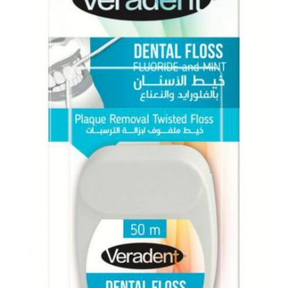 Picture of VERADENT DENTAL FLOSS FLUORIDE AND MINT 50 M 1028