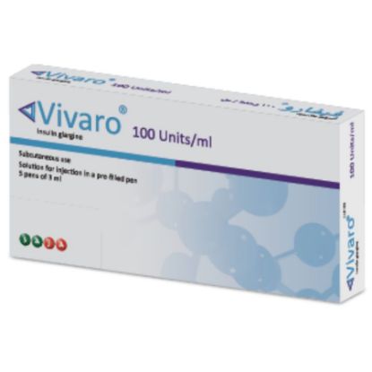 Picture of VIVARO 100 UNITS/ML INSULIN GLARGINE PEN
