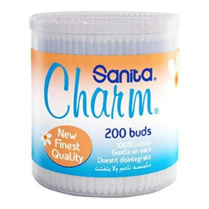 صورة سانيتا شارم قطن أعواد أذن مربع