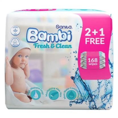 Picture of BAMBI WET WIPES ALOEVERA CHAMOMIL (LOTION) 12 X 64 W105-W115
