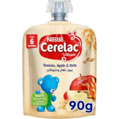 Picture of CERELAC PUREE APPLE BANANA OAT (4*90G) FAMILY PACK +6 MNTHS